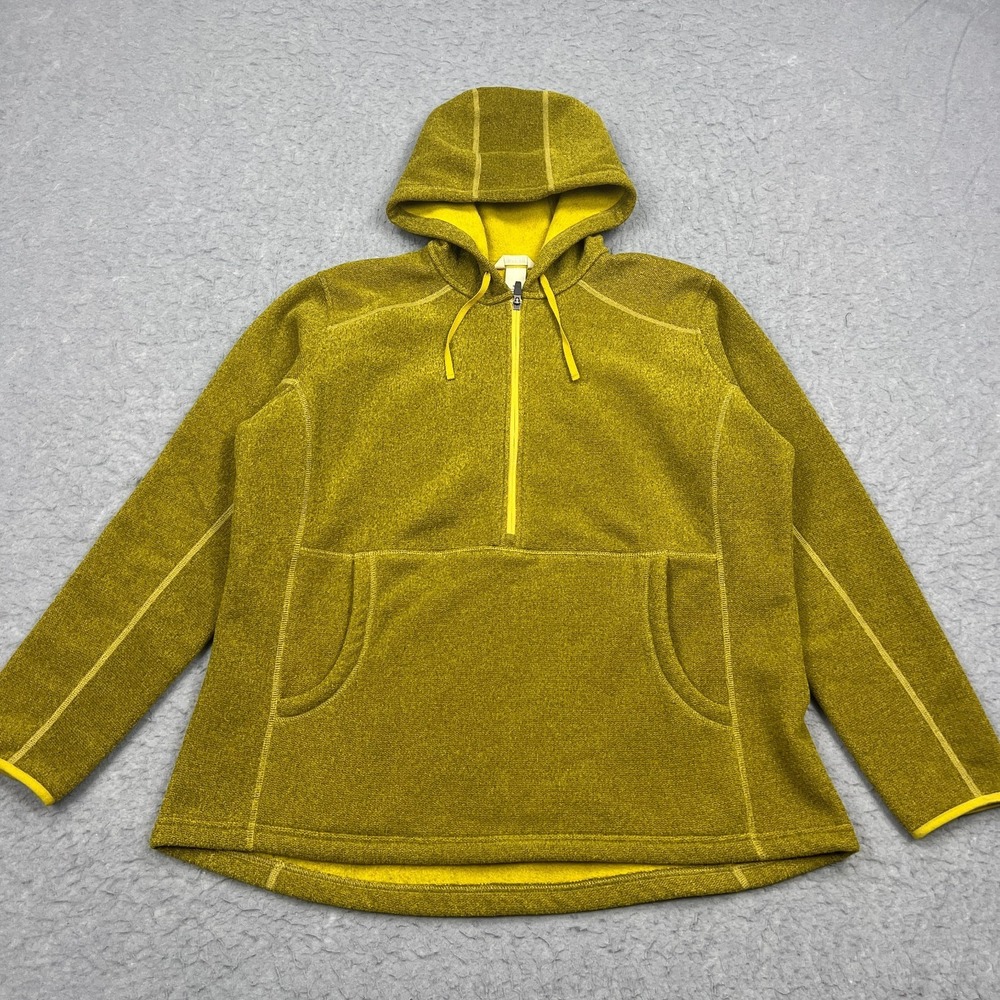Duluth Trading Hoody Womens XL Olive Two Harbors Polartec Hooded Pullover Fleece